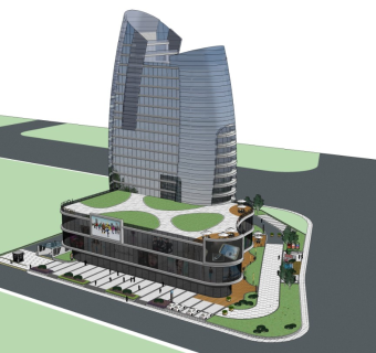 现代商业高层 +办公楼